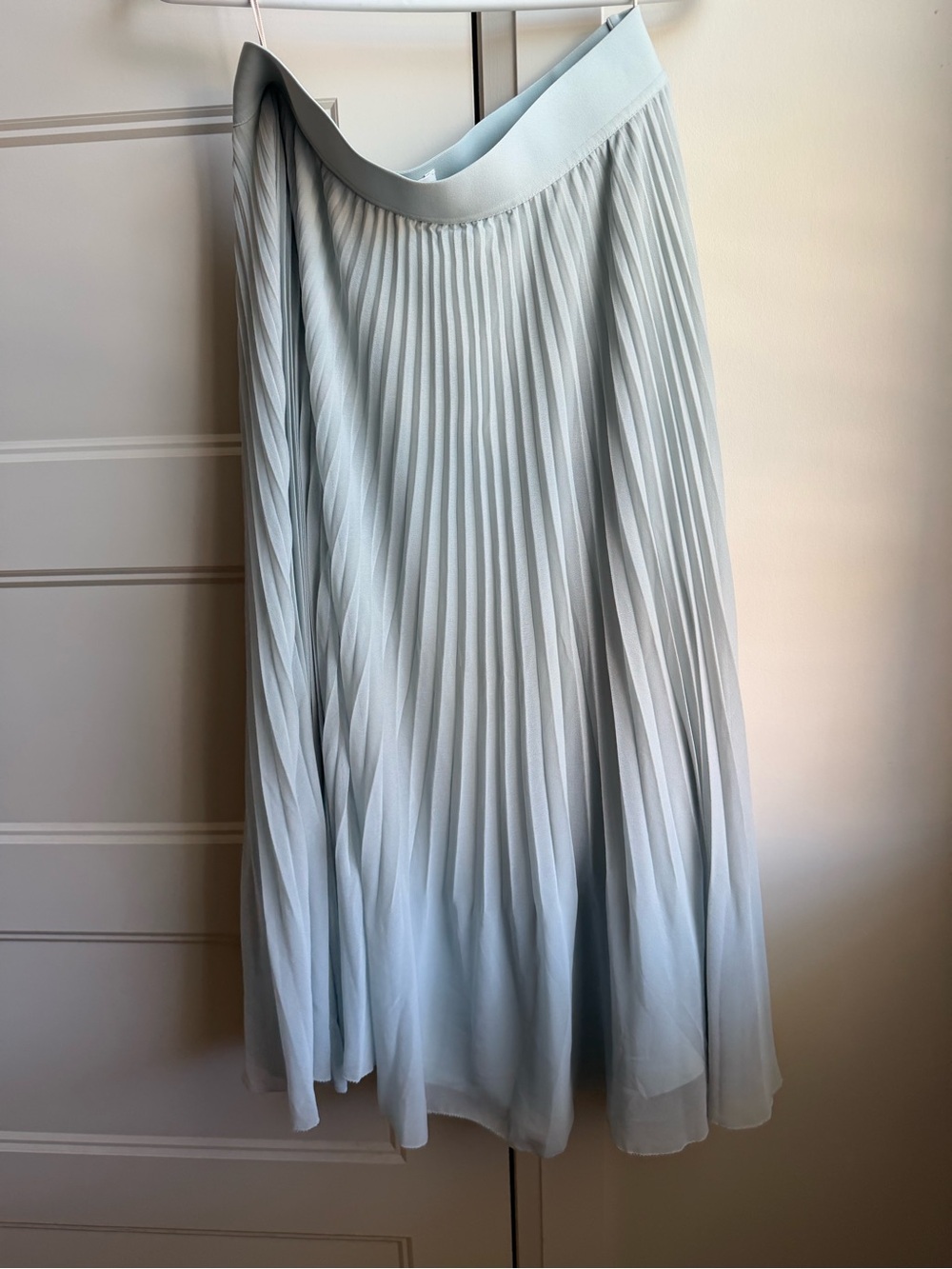 Wilfred Pleated Midi Skirt in Light Blue